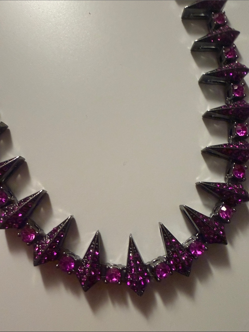 Purple Spike Statement Necklace - Women Jewelry